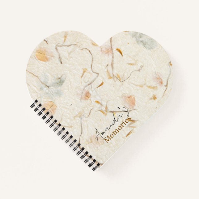 Carnet Papier mûrier monogrammé Beaux souvenirs (Devant)