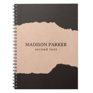 Carnet Papier noir et beige