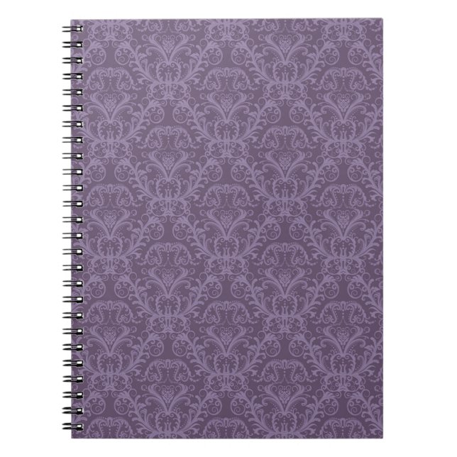 Carnet Papier peint à fleurs mauves 2 (Devant)