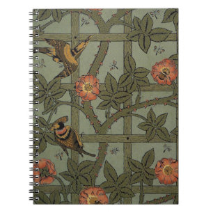 Carnet Papier peint à motif treillis de William Morris