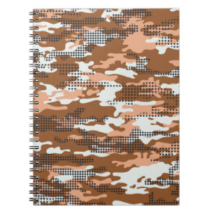 Carnet Papier peint Camouflage à couture abstraite pois