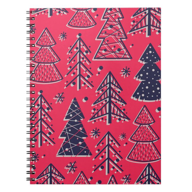 Carnet Papier peint couleur motif transparent avec noël  (Devant)