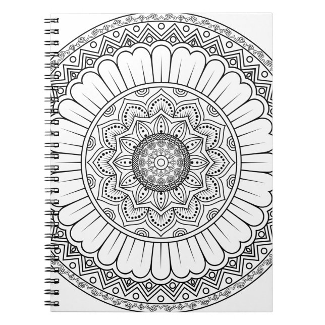 Carnet Papier peint de la Rosette mandala (Devant)