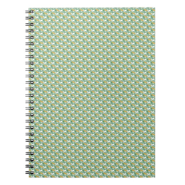 Carnet Papier peint floral Art Nouveau Green Buttcup (Devant)