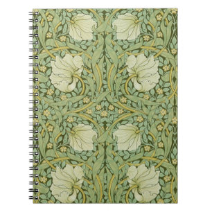 Carnet Papier peint floral bleu Pimpernel de William Morr