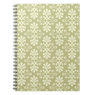 Carnet Papier peint floral de damassé