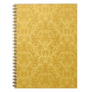 Carnet Papier peint floral d'or de luxe