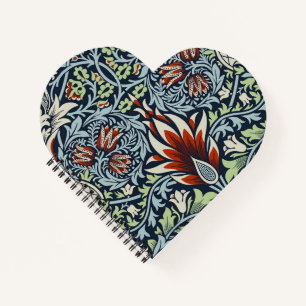 Carnet Papier peint floral Morris Navy Blue Snakeshead