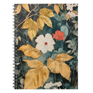 Carnet papier peint floral, motif floral de style botaniq
