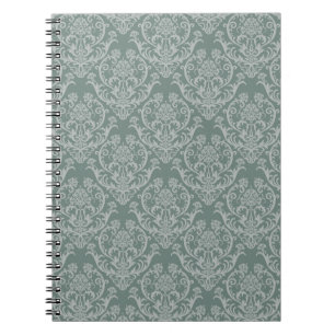 Carnet Papier peint floral vert