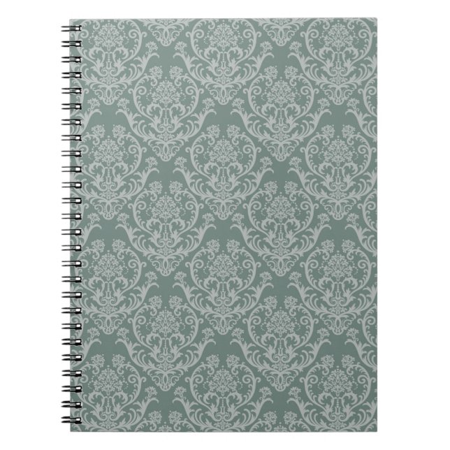 Carnet Papier peint floral vert (Devant)