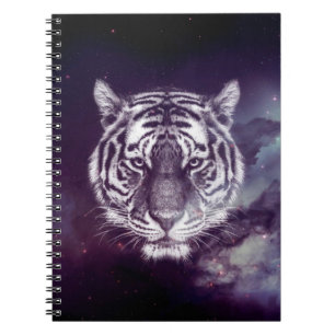 Carnet Papier peint Galaxy Tiger Face