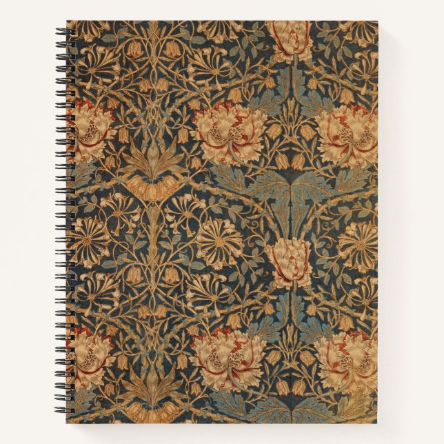 Carnet Papier peint riche au chèvrefeuille de William Mor (Devant)