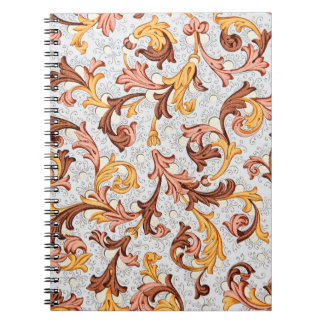 Carnet Papier peint vintage - Motif floral du 18ème siècl
