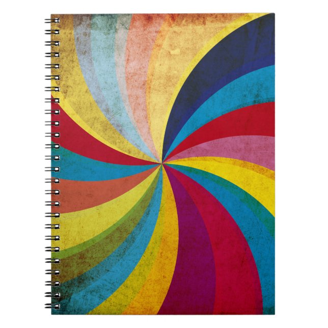 Carnet Papier rétro Grunge, arrière - plan tourbillon col (Devant)