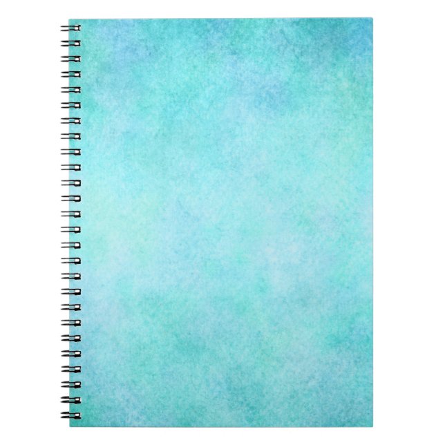 Carnet Papier turquoise bleu-clair d'aquarelle d'Aqua (Devant)