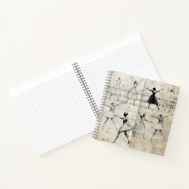 Carnet Papier Vintage Modes de danse (Intérieur)