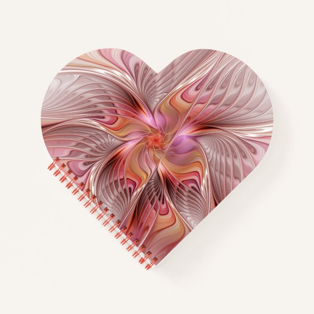 Carnet Papillon Abstrait coloré Imaginaire Fractal Art (Devant)