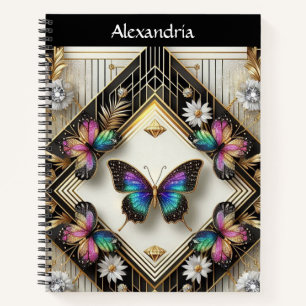 Carnet Papillon Arc-en-ciel Art Déco