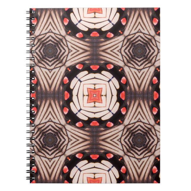 Carnet Papillon, Beau motif sans soudure fait de bu (Devant)