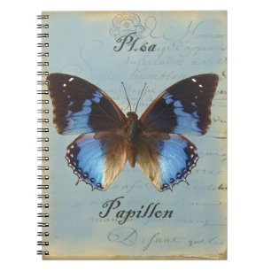 Carnet Papillon bleu