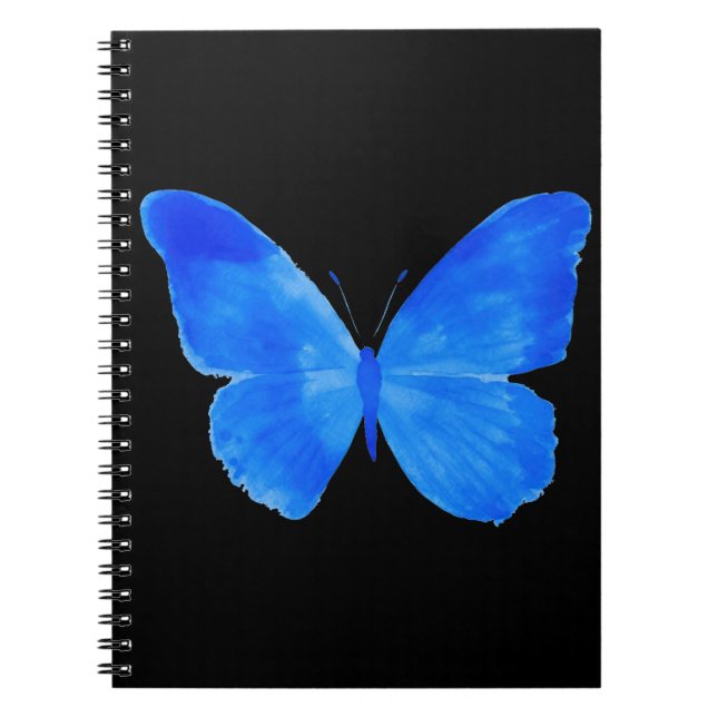 Carnet Papillon bleu (BLK BKGRD) (Devant)