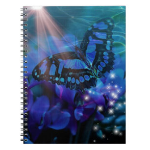 Carnet Papillon bleu magique