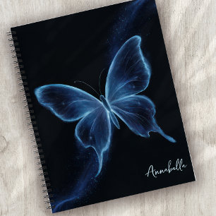 Carnet Papillon bleu monogramme