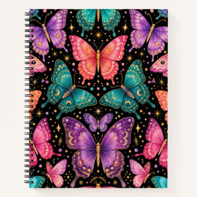 Carnet Papillon Céleste Coloré (Devant)