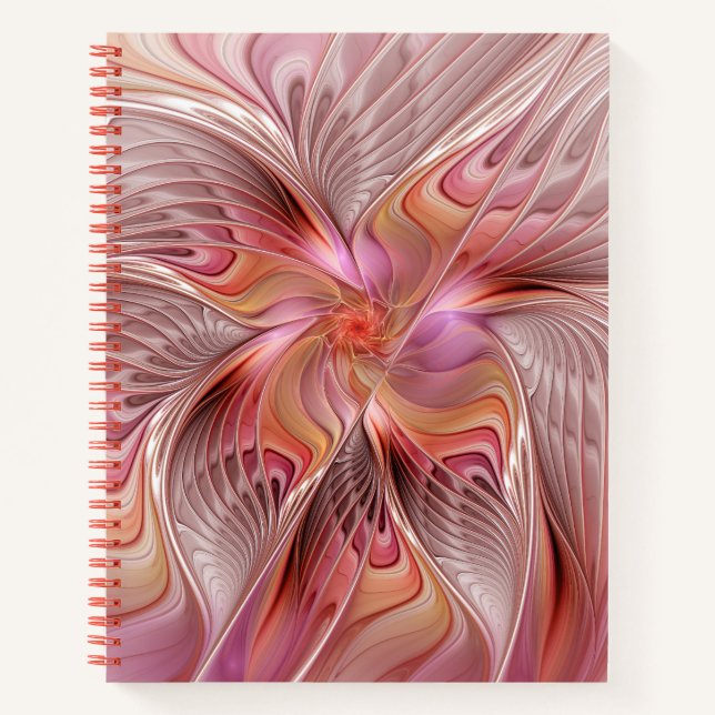 Carnet Papillon coloré abstrait Art Fantastique Fractal (Devant)