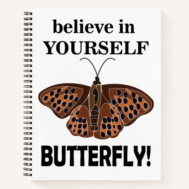 Carnet Papillon Croyez En Votre Papillon (Devant)