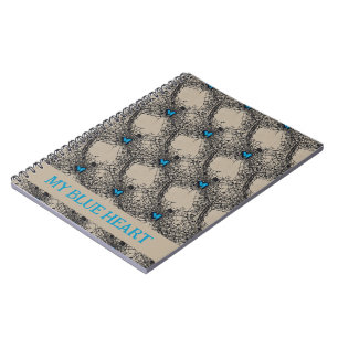 Carnet Papillon de coeur bleu gothique dans Spiderweb eph