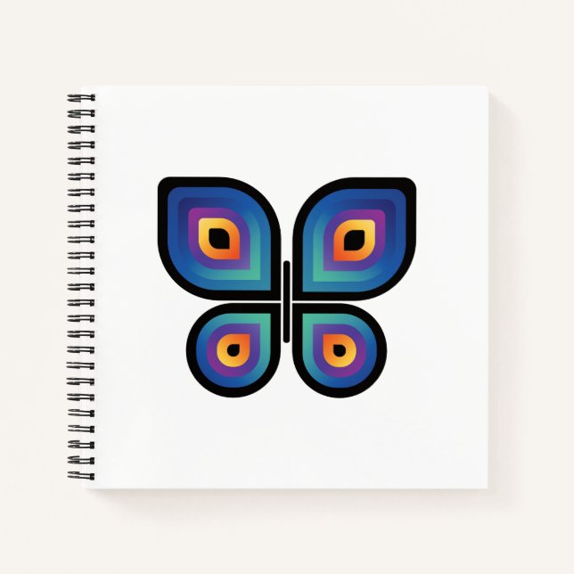 Carnet Papillon de flamme de paon (Devant)