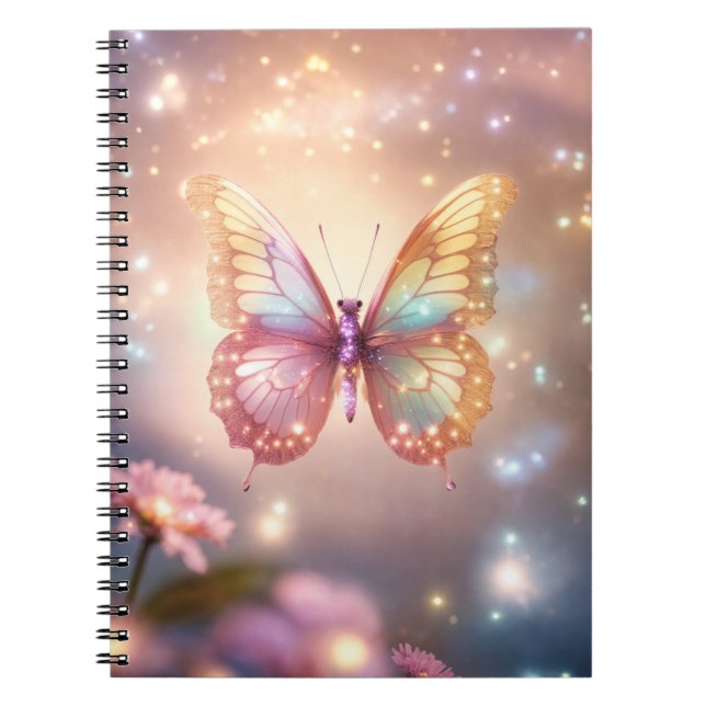 Carnet Papillon de Parties scintillant magique (Devant)