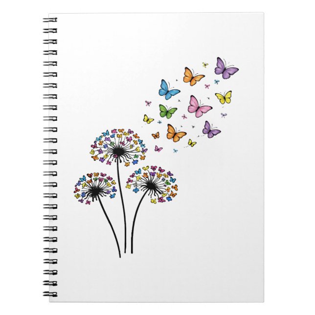 Carnet Papillon de pissenlit en vol (Devant)