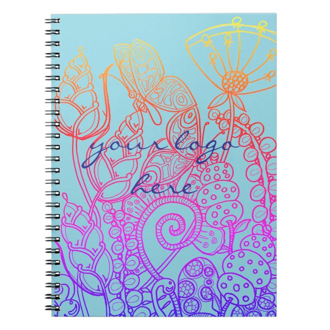 Carnet Papillon d'Imaginaire turquoise (Devant)