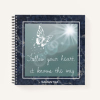 Papillon en marbre bleu Suivez votre coeur