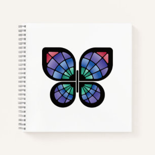 Carnet Papillon en verre tendu