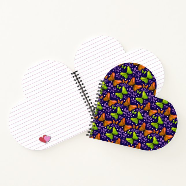 Carnet Papillon et feuille motif sans couture | Inspirati (Intérieur)