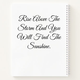 Carnet Papillon Et Tournesol Avec Citation Inspirante.