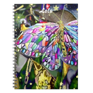 Carnet Papillon feuille d'or