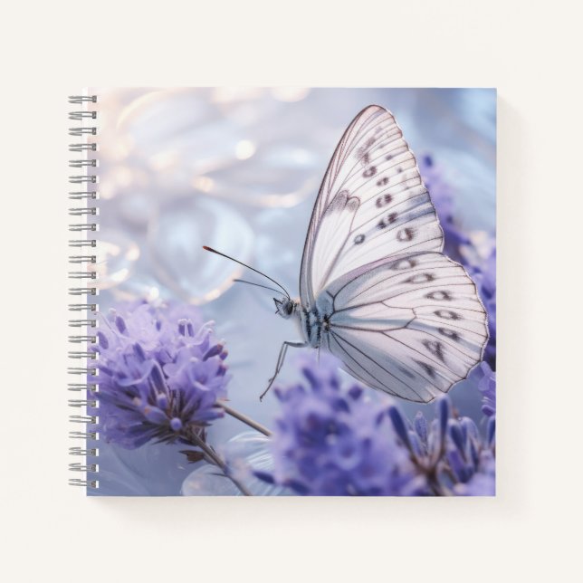 Carnet Papillon Fleur Nature Serene Tranquille (Devant)