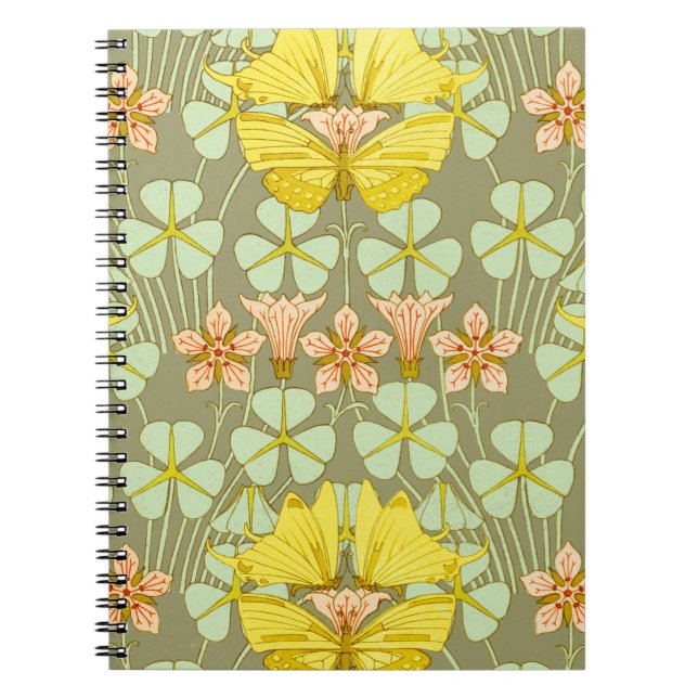 Carnet Papillon Floral Art Nouveau (Devant)