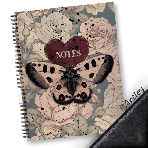 Carnet Papillon floral gothique Rose papillon rose papill