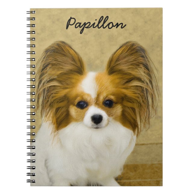 Carnet Papillon (Hound Tri) Peinture - Art Chien original (Devant)
