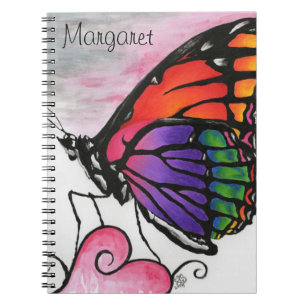 Carnet Papillon Monarque Arc-en-Ciel Original Fantastique