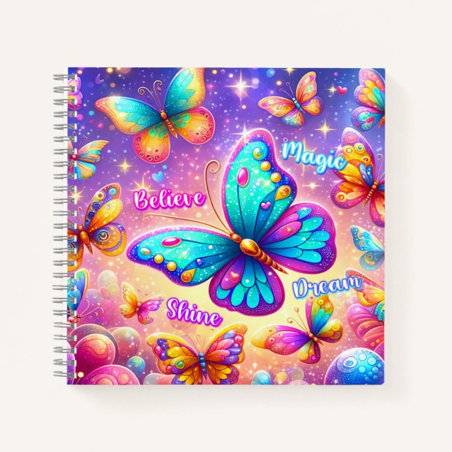 Carnet Papillon Ombre Inspirationnel (Devant)