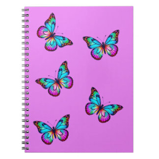 Carnet papillon rose
