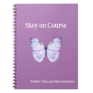 Carnet Papillon rose rester en cours et autres rappels
