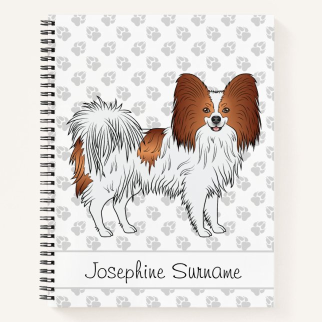 Carnet Papillon Rouge Et Blanc Mignon Chien Avec Texte Pe (Devant)